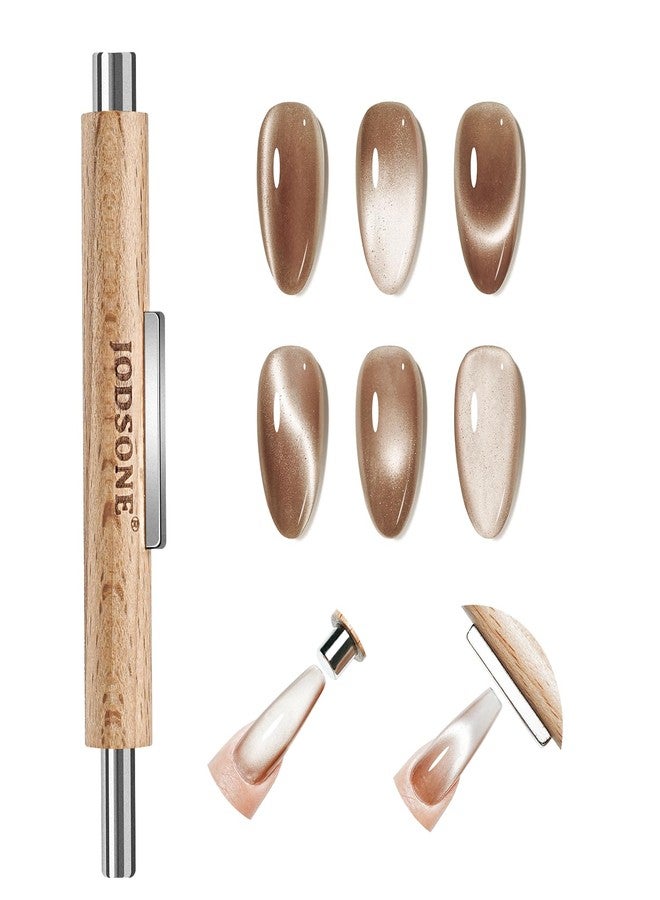 JODSONE 3-in-1 Cat Eye Magnet for Nails, Cylindrical & Square Magnets Nail Art Pens,Multi-Function Strong Magnet Nail Art Tool for Cat Eye Design DIY(Magnet Only, No Gel Included) - Image 1